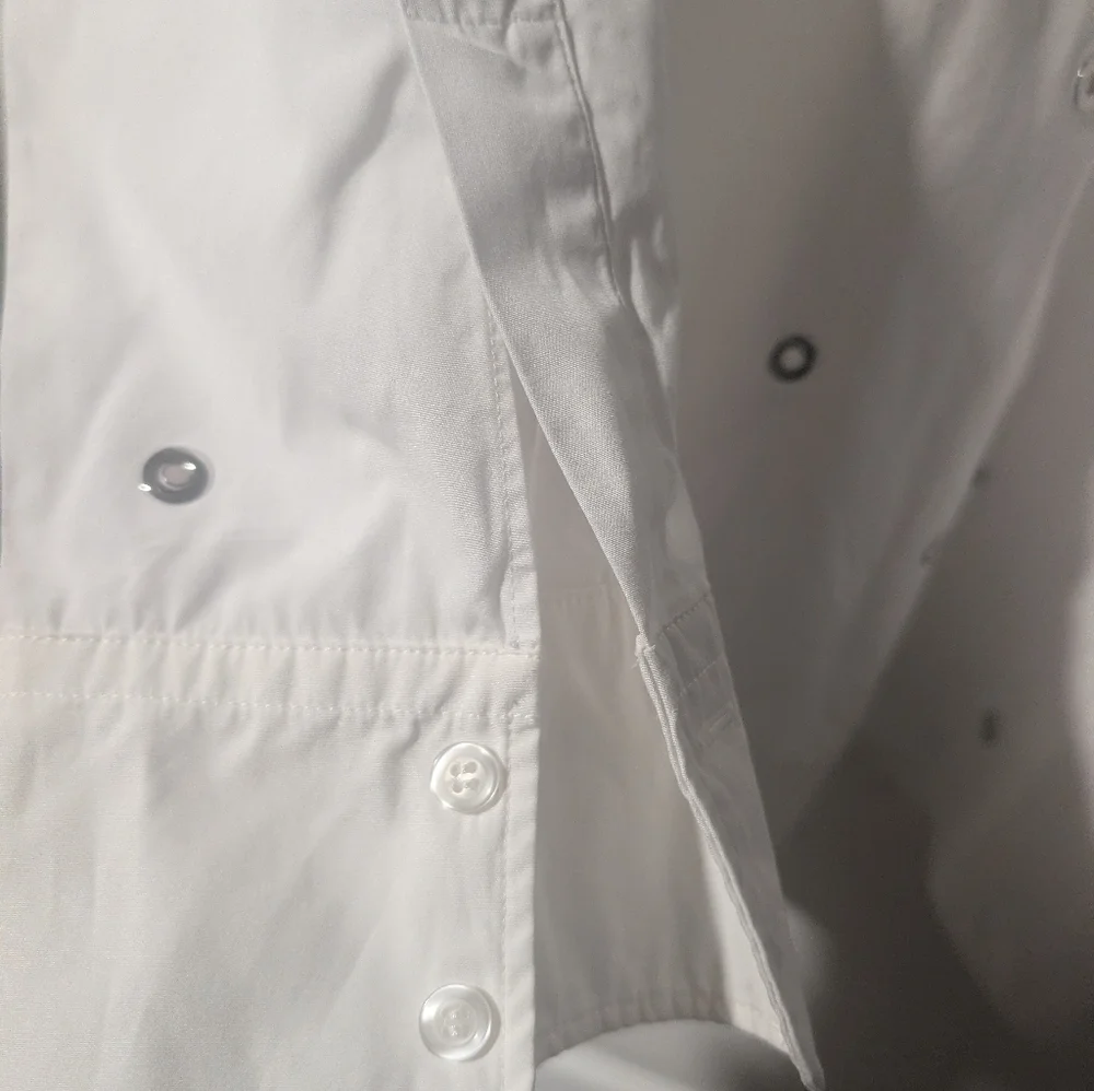 SPORTMAX | Elio eyelet-embellished cotton-poplin shirt In White - Picture 9 of 12